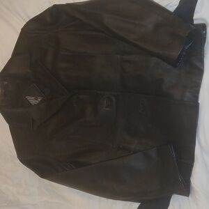 Tiboa Leathers RARE VINTAGE Black Buttery Soft Leather Button Down Coat Nwot